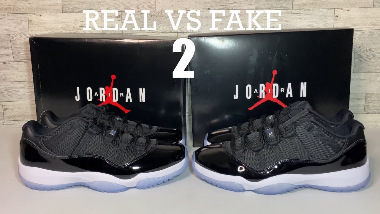 CLOSES I’VE SEEN! JORDAN 11 LOW SPACE JAM SCARY REAL AND FAKE COMPARISON