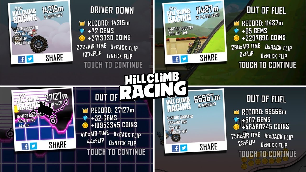 Hill Climb Racing: All New Records (November 2022)