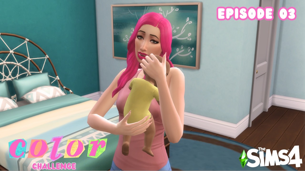 The First Baby is Born (Sims 4 Color Challenge) EP 2