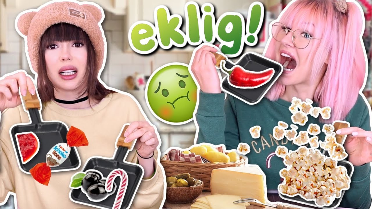 Die ekligsten RACLETTE Kombinationen 🤢 Wer traut sich? | ViktoriaSarina