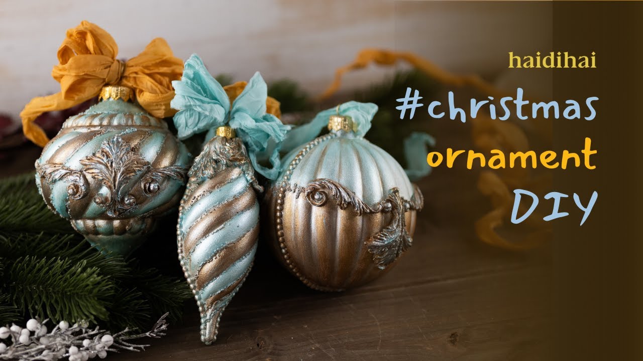 DIY Baroque Christmas Ornaments | Handmade Vintage Style Decorations 🎄✨