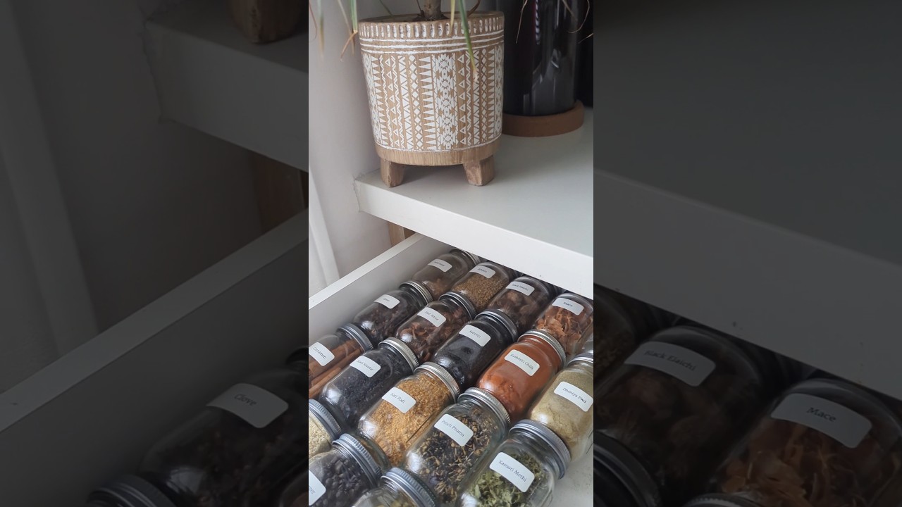 Spice Organization Ideas | Kitchen Drawer | Mason Jars | Indian | Rustic Farmhouse 2024