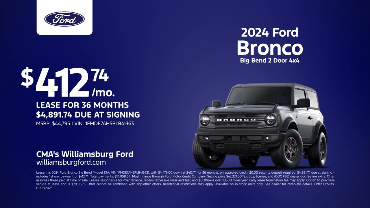 Ford Bronco 12/02/2024 4625900