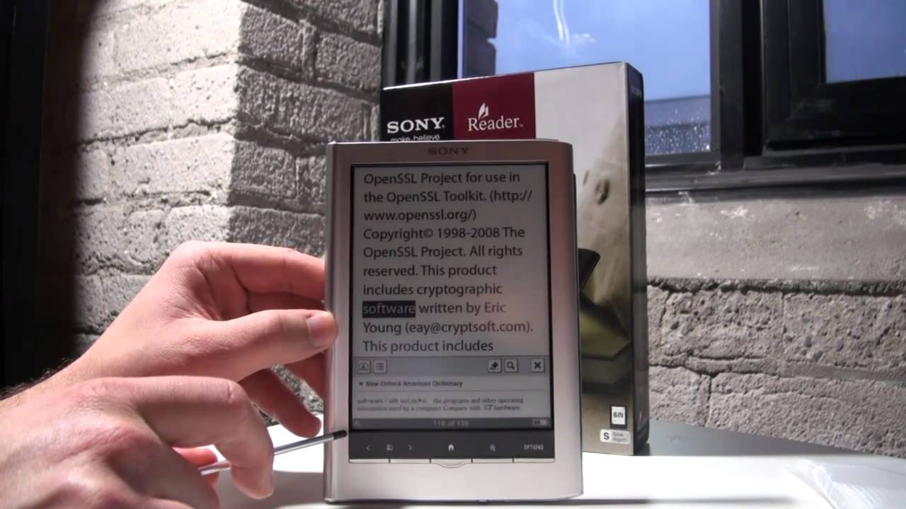 Sony Reader PRS650 Touch Edition Walkthrough and Review