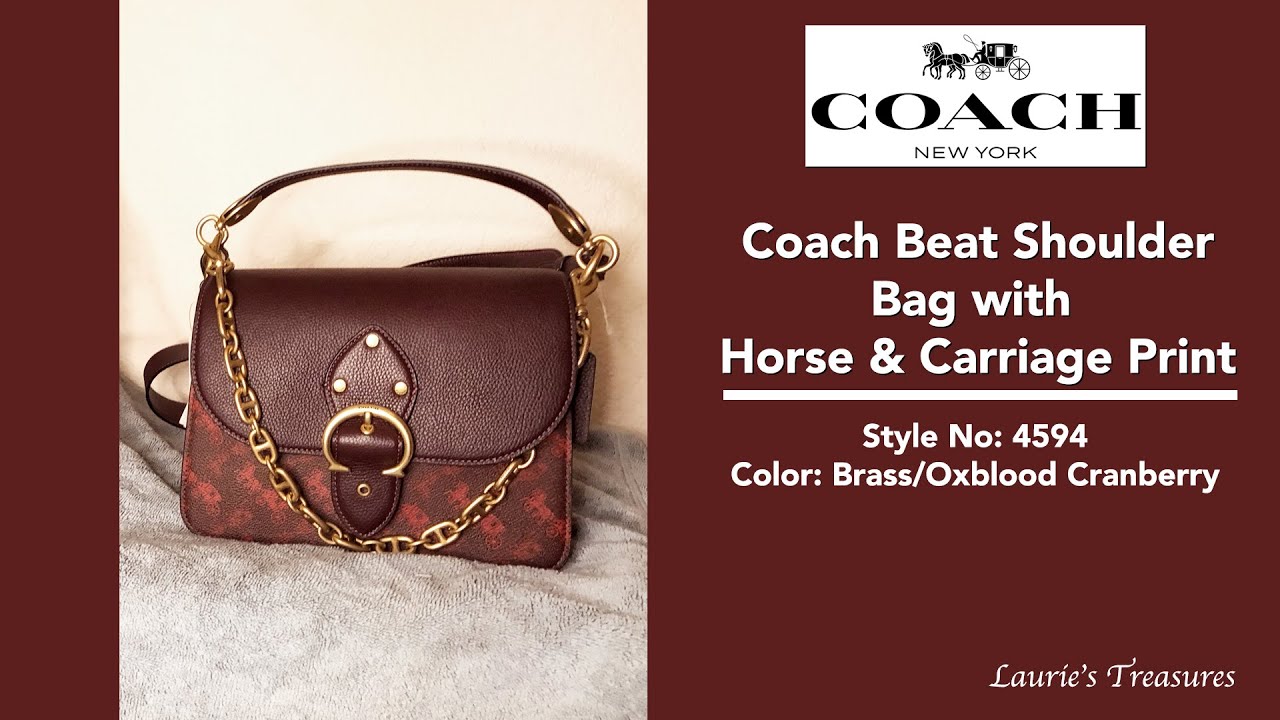Coach Beat Shoulder Bag With Horse And Carriage Print