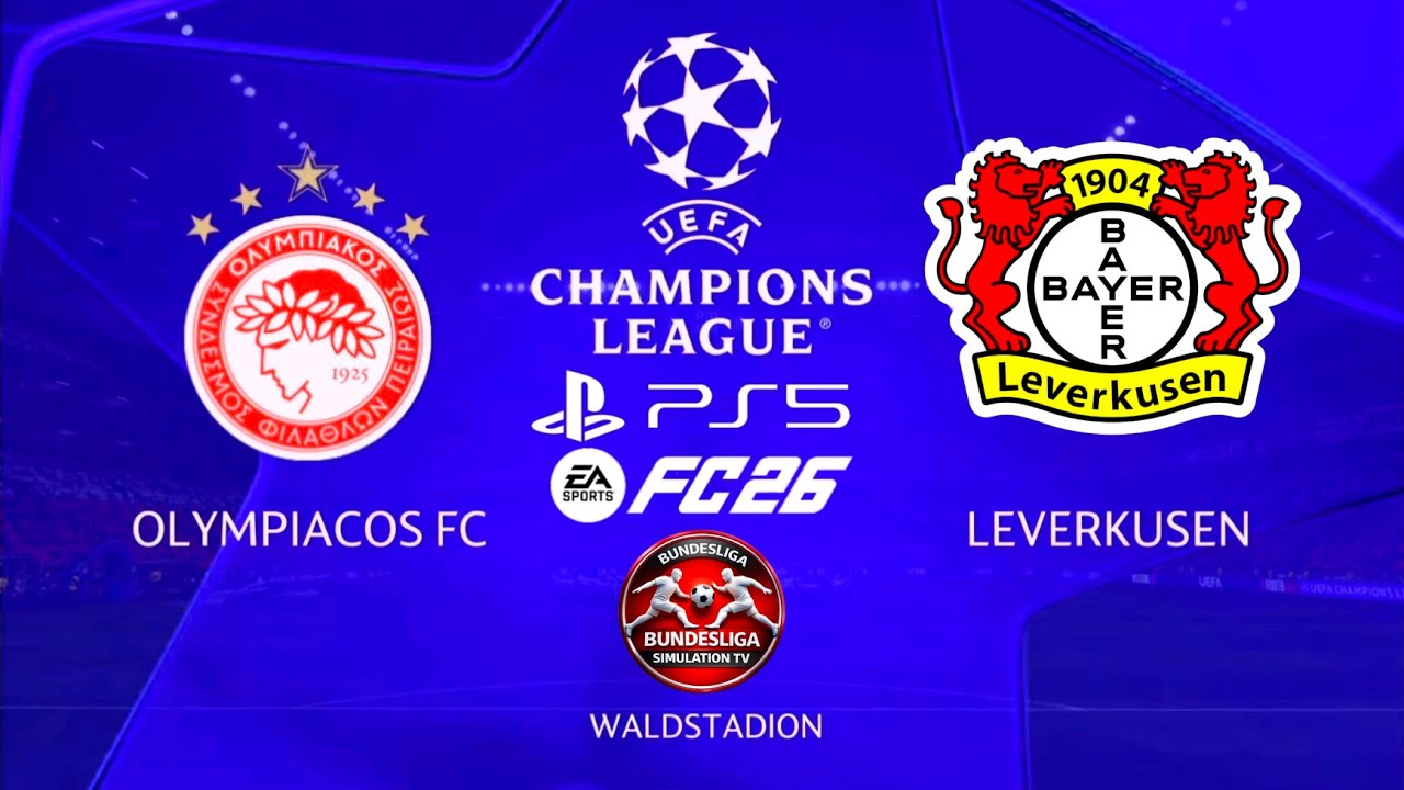 Olympiacos FC vs Bayer Leverkusen 🔥 UEFA Champions League Simulation | EA FC 26 PS5