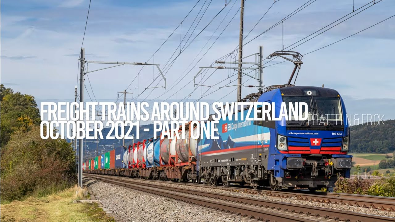 4K Freight trains / Zugverkehr around Pratteln & Frick (Switzerland) Part 1 - October 2021