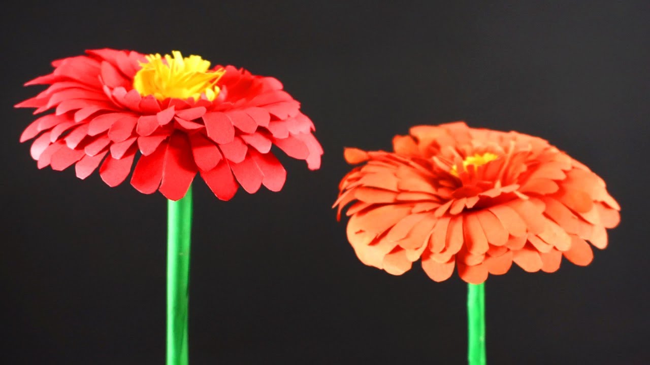 How to Make zinnia Flowers With Paper