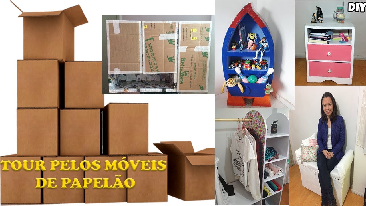 Tour pelos Móveis de papelão (mais de 1 ano depois) | Polly Peçanha