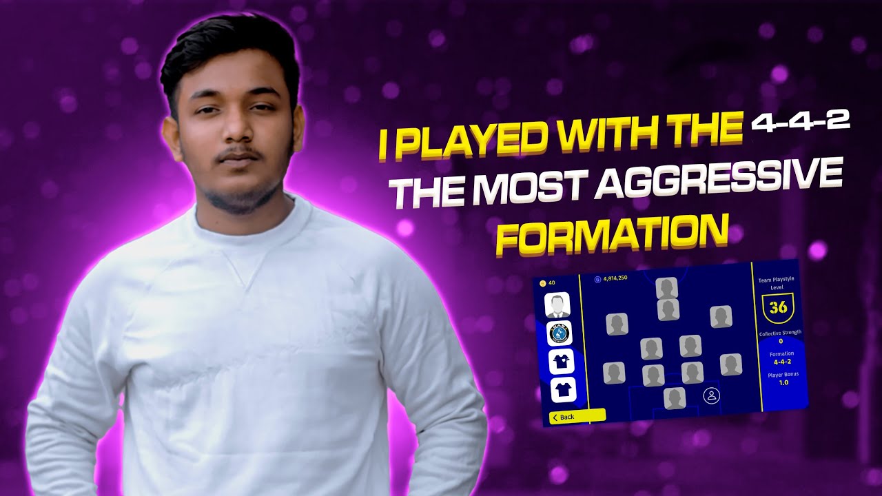 I played with the 4-4-2 the most aggressive formation in eFootball | Abbu Gaming |eFootball Gameplay