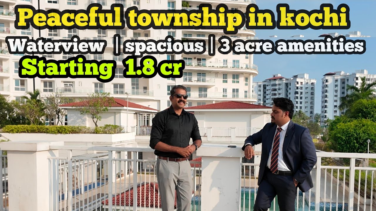 Most peaceful township in kochi | starting 1.7cr #township #waterview #3bhk 