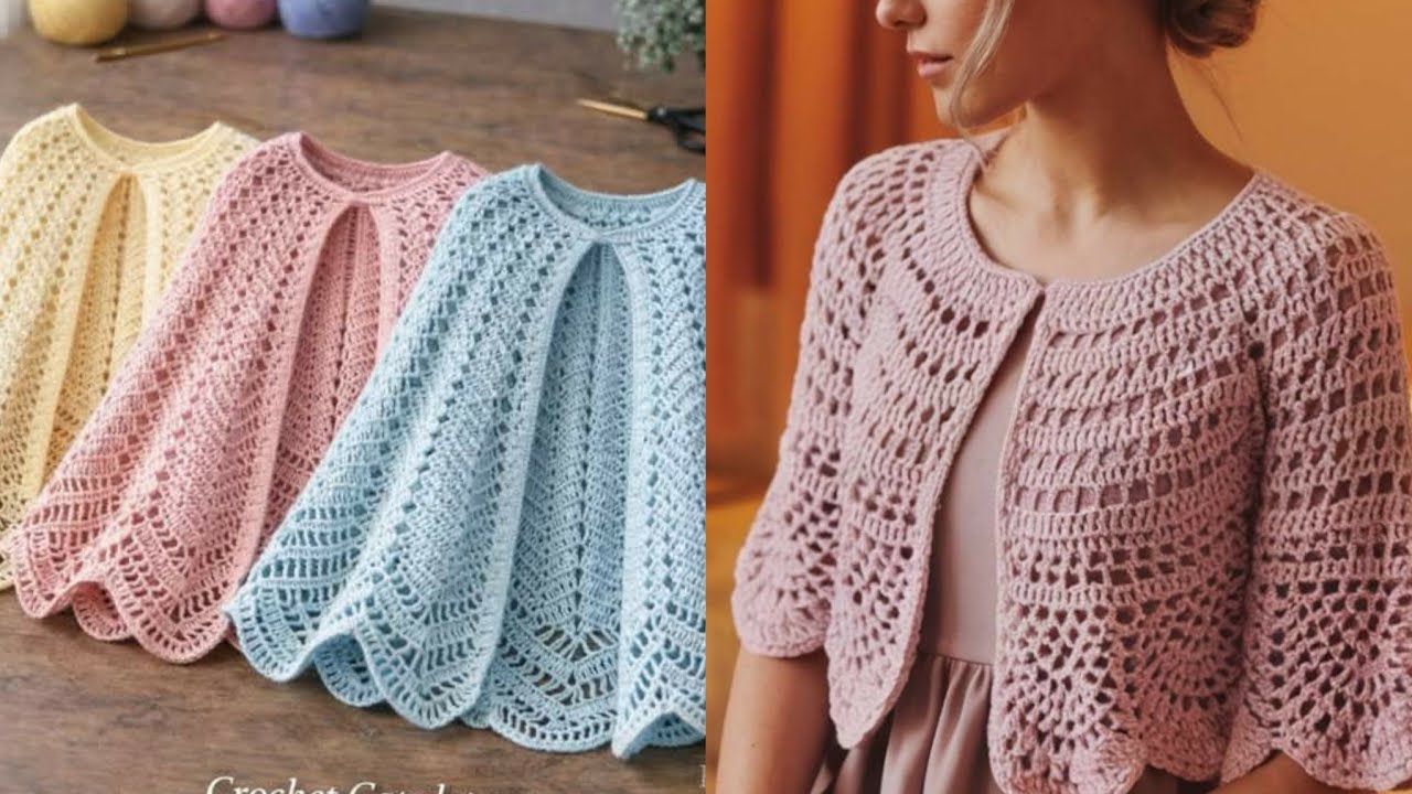 Beautiful Crochet Shrug & Capelet Ideas | Must Try Designs//Chic Crochet Shrug Ideas for Parties