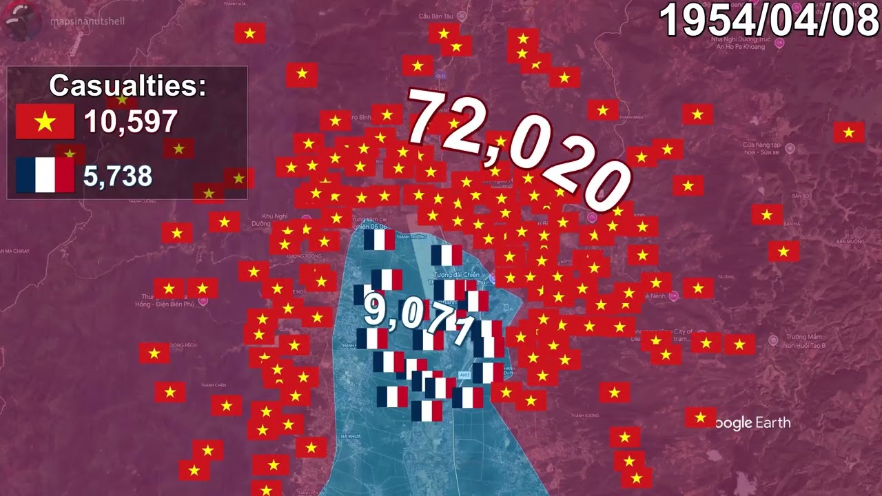 Battle of Dien Bien Phu using Google Earth