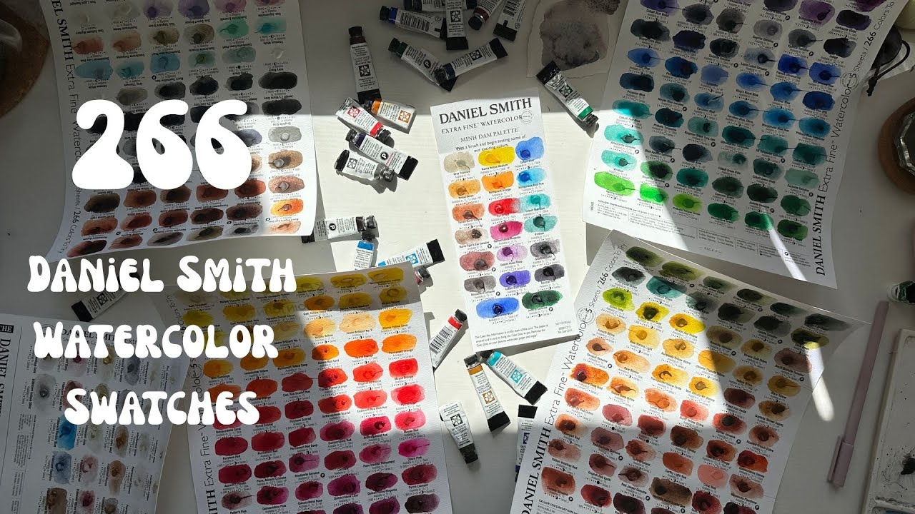 266 Daniel Smith Watercolor Swatches 🌈 Full Range Dot Card Review