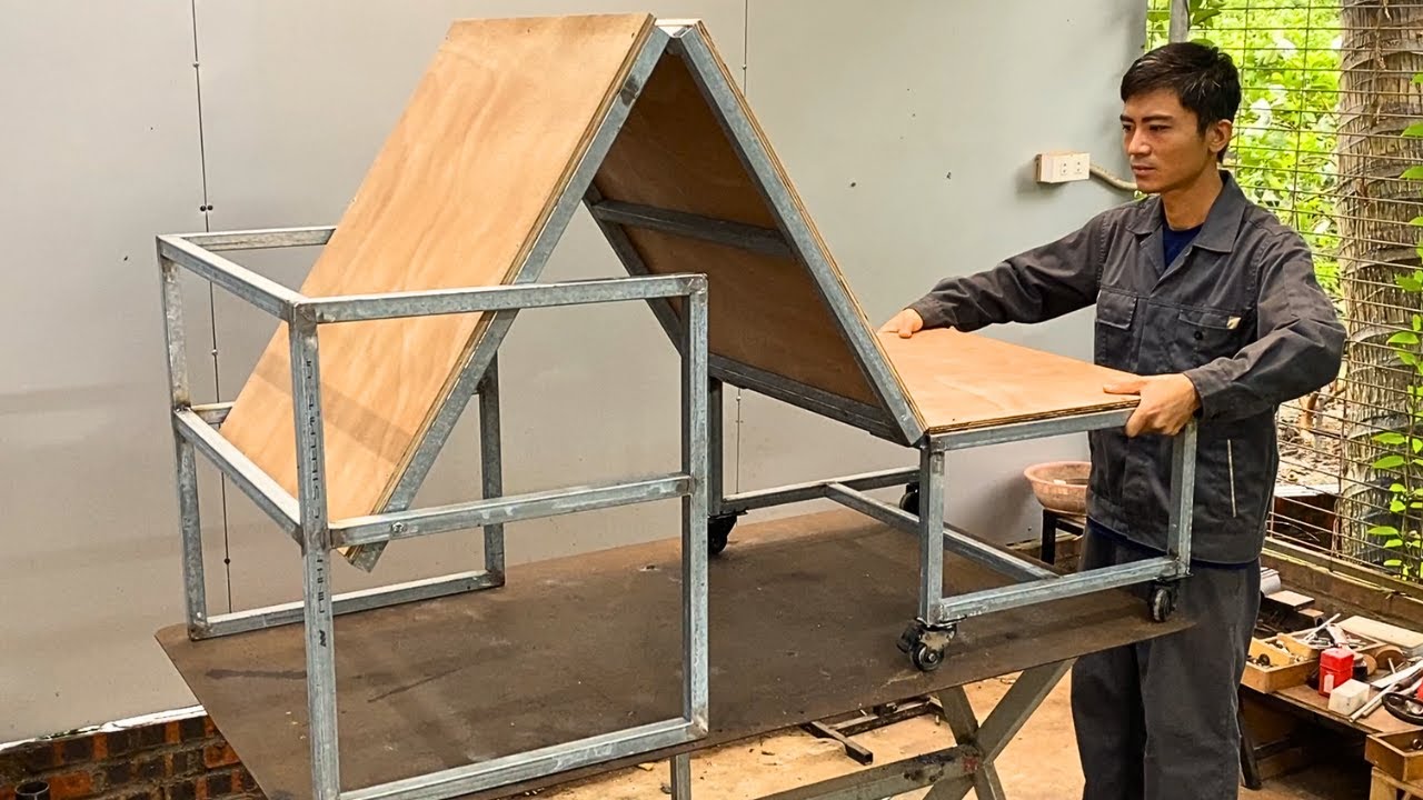 DIY - Great Craftsman's Ideas / Smart Folding Chair And Bed 2 In 1 / Metal Smart Folding Utensils !