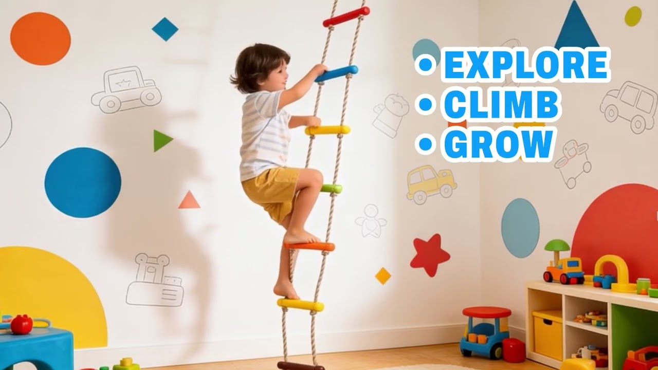 Rope Ladder Fun Active Climbing Toy 🧗 | Kids Indoor & Outdoor Play!