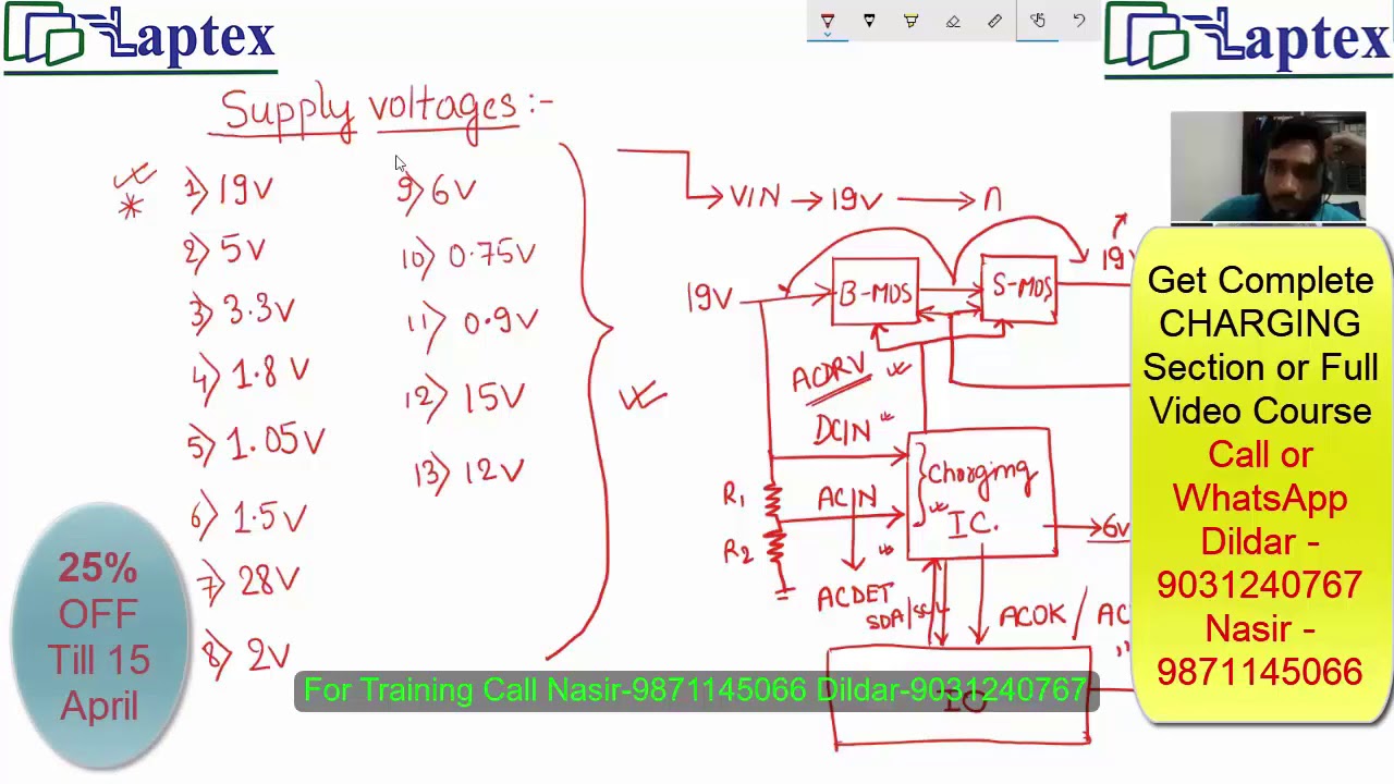 Laptop Motherboard Charging Section Concept | Online Laptop Repairing Video Course in Eng and Hindi