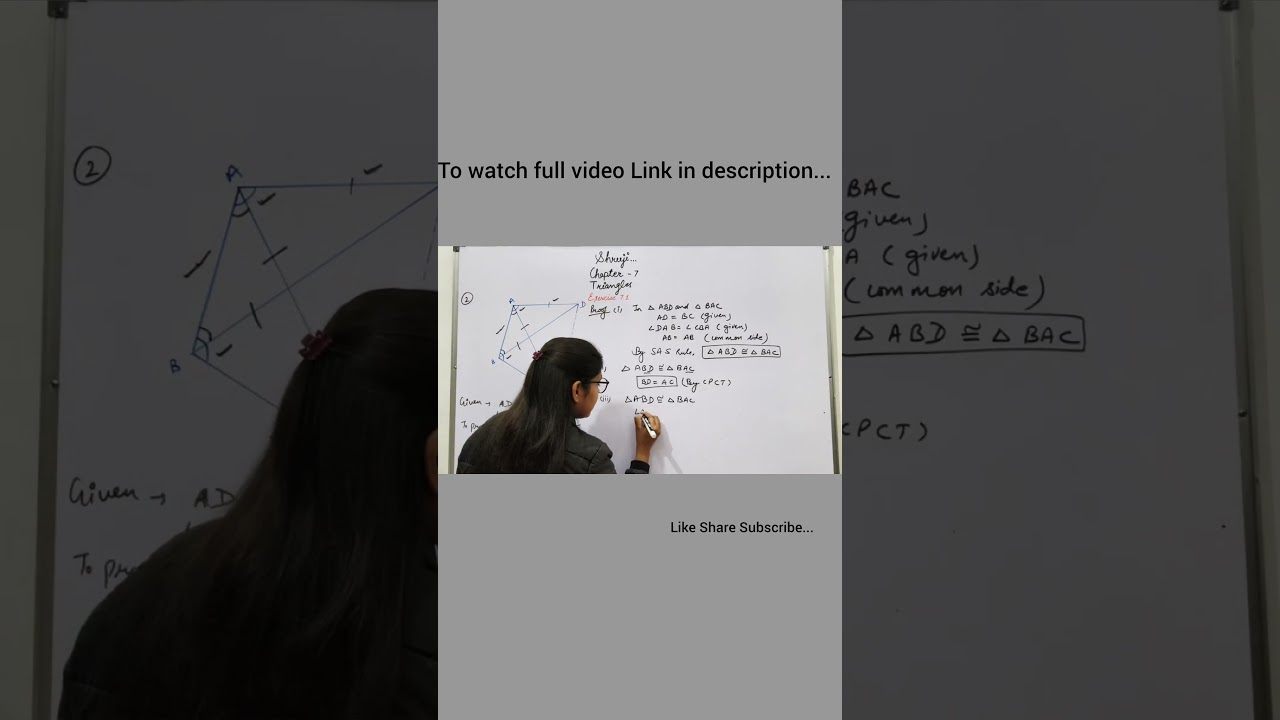 Triangles Ex. 7.1 Q. 2 (iii) of Class IX by Preeti Kumawat