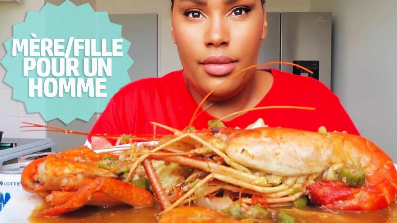 SEAFOOD OKRA SOUP MUKBANG┃courrier du coeur #106