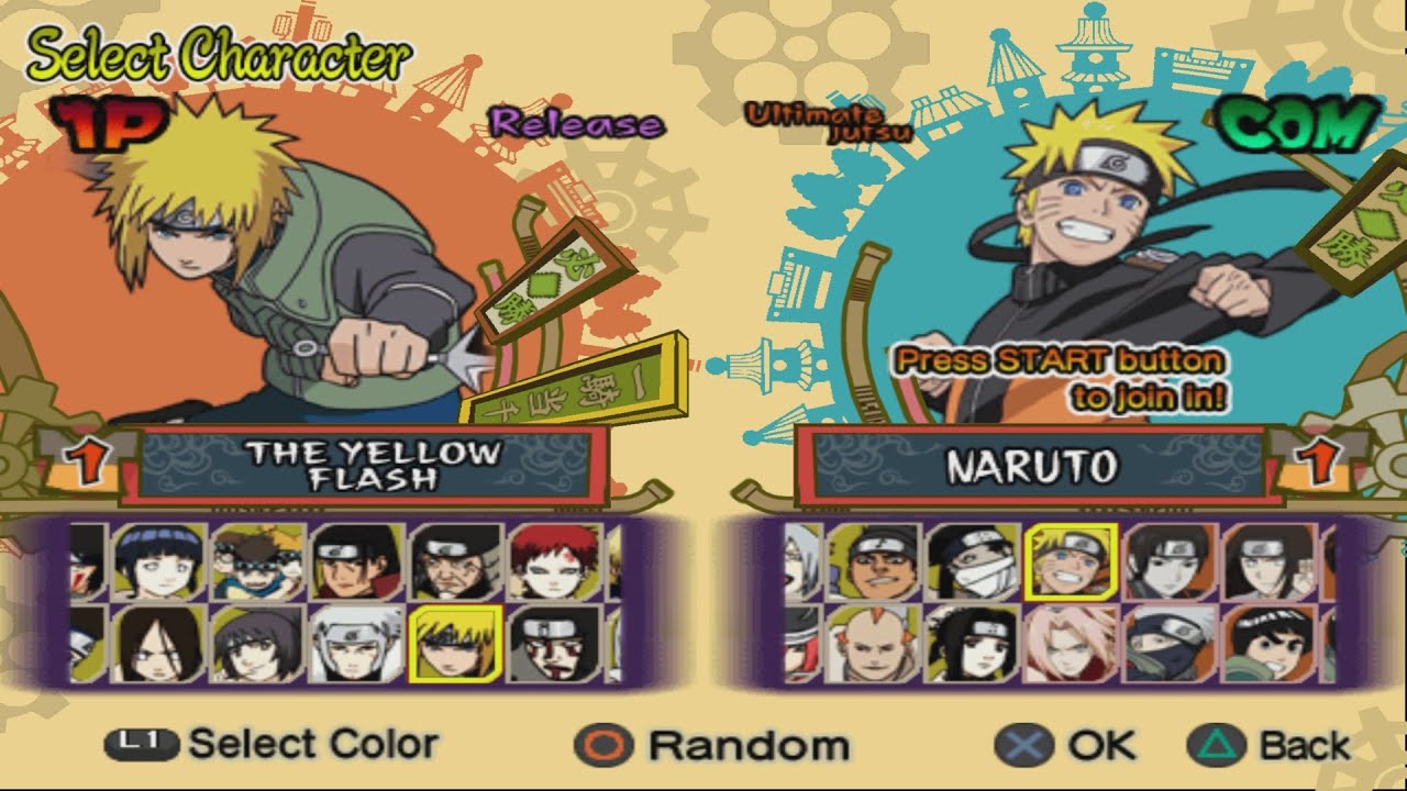 Naruto Shippuden Ultimate Ninja 5 - 100% #21 Final - Todos os Personagens (PS2)