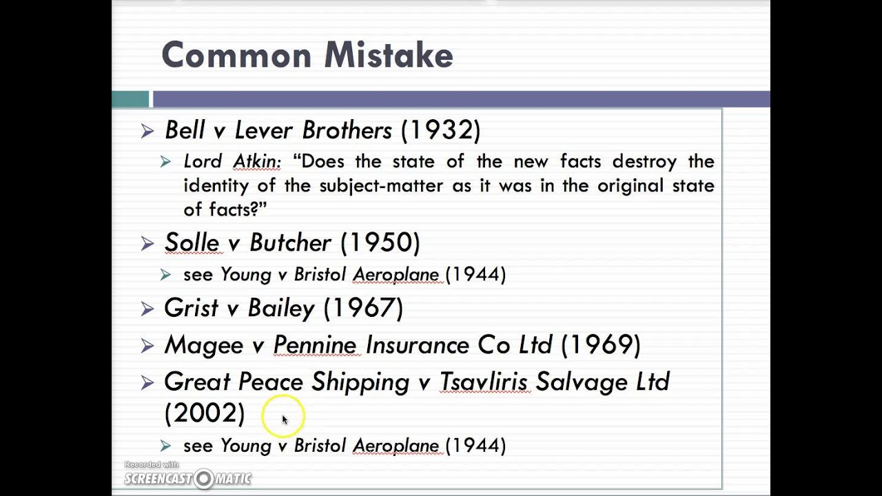 Mistake Lecture (2 of 4)
