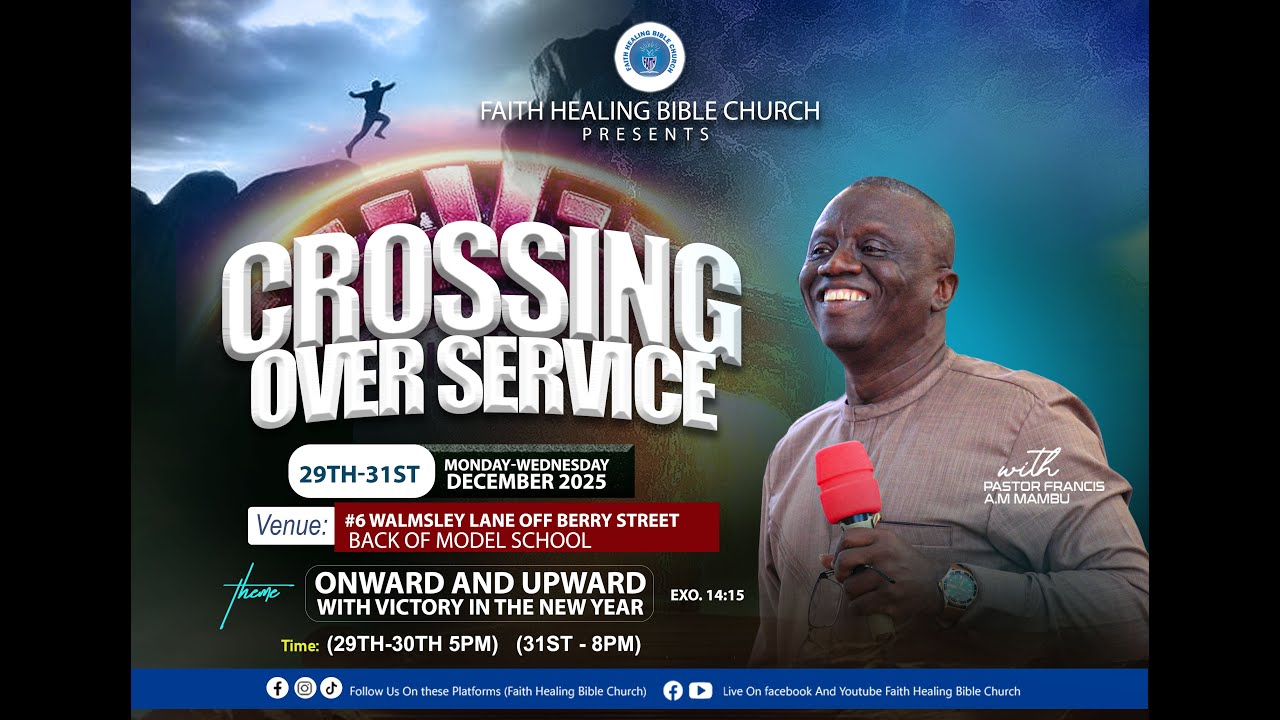 Welcome to our Crossover  Service with Pst. Francis Mambu