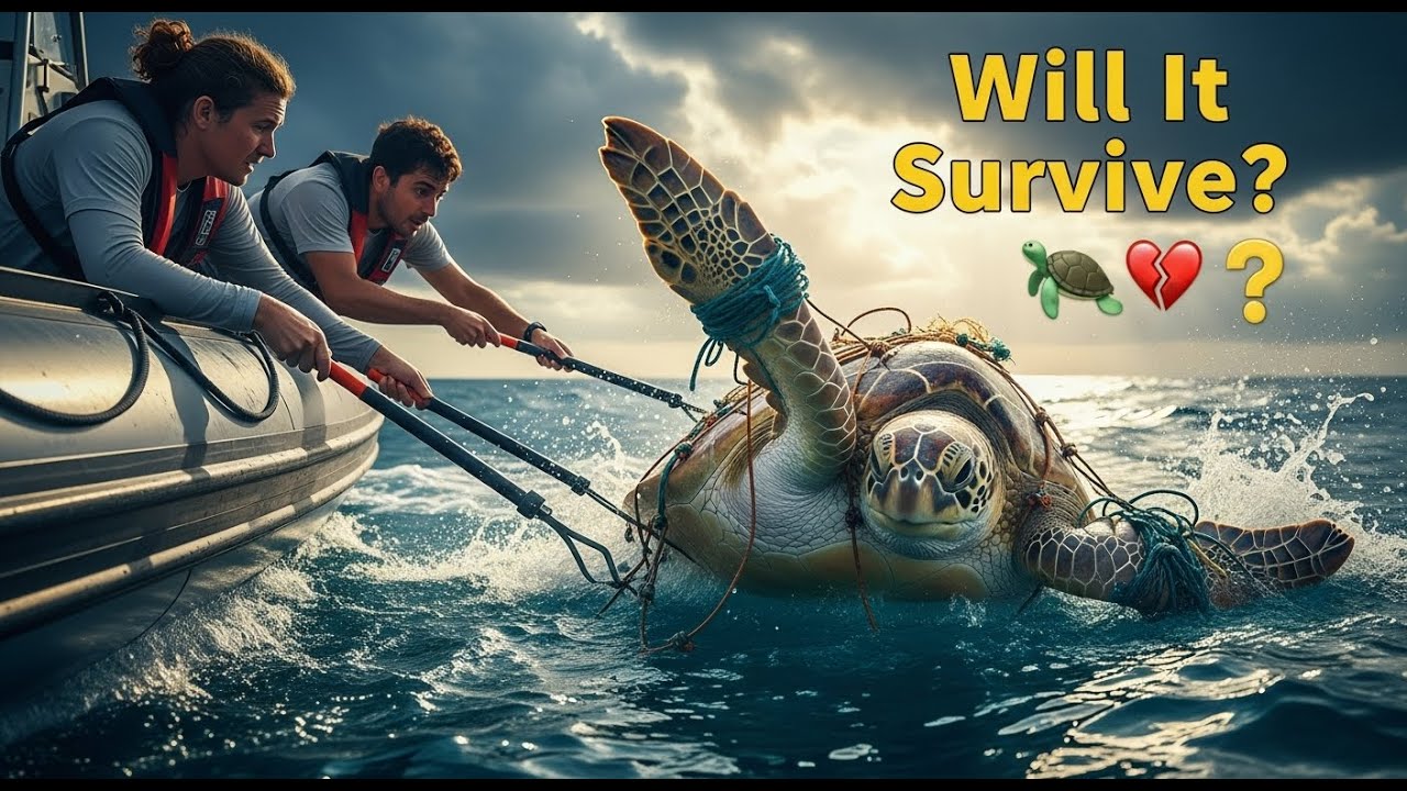 Emotional Sea Turtle Rescue &ndash; A Heartbreaking Ocean Survival Story