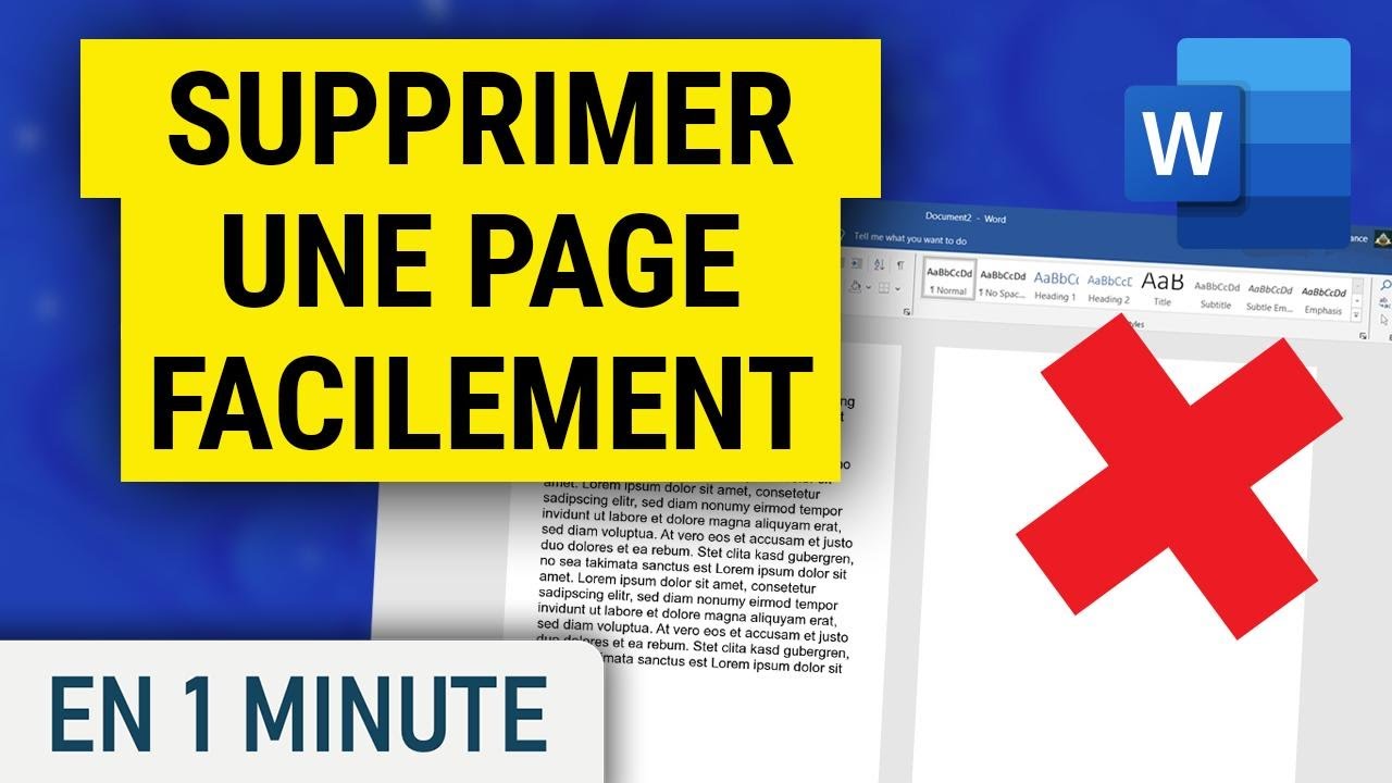 Supprimer une page facilement sur Word