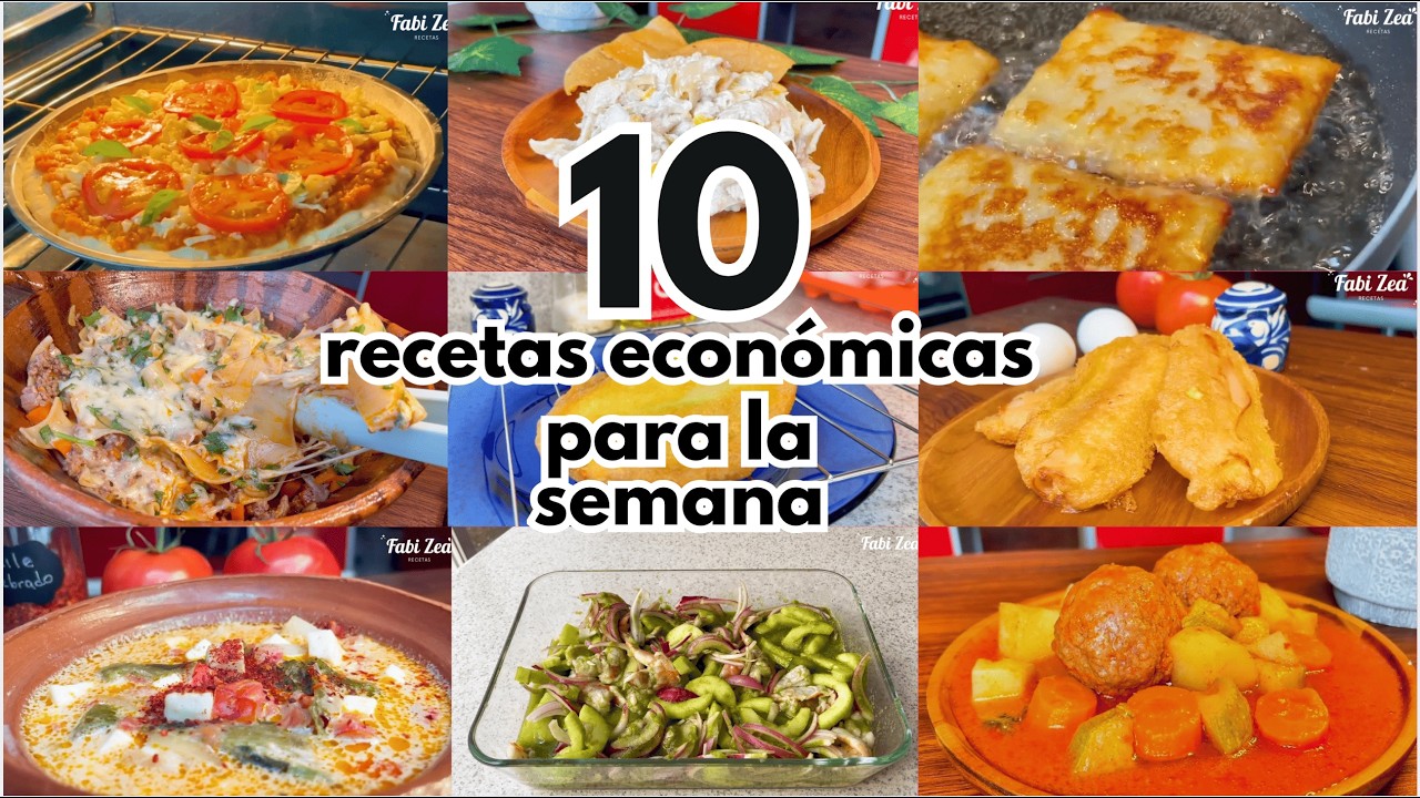 ✅‼️10 Recetas Econ&oacute;micas para la semana! Comidas F&aacute;ciles y Rendidoras  #recetasdecocina