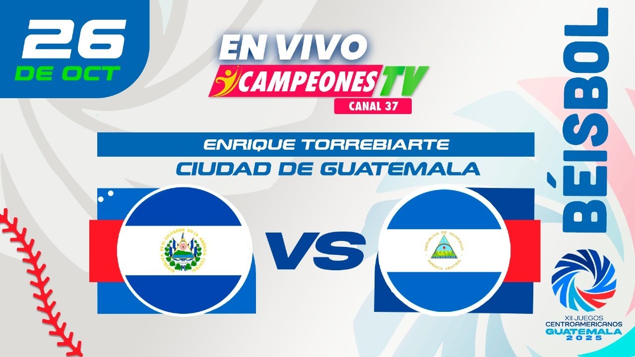 🔥 &iexcl;El Salvador vs Nicaragua! Acci&oacute;n del b&eacute;isbol en los Juegos Centroamericanos 2025 ⚾🇳🇮🇸🇻