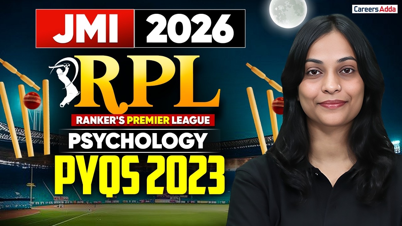 JMI 2026 Psychology PYQs 2023 🧠 | Ranker&rsquo;s Premier League