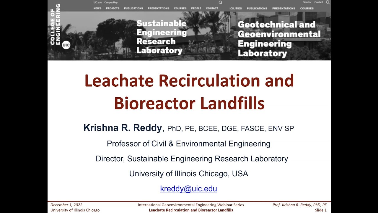 Leachate Recirculation and Bioreactor Landfills