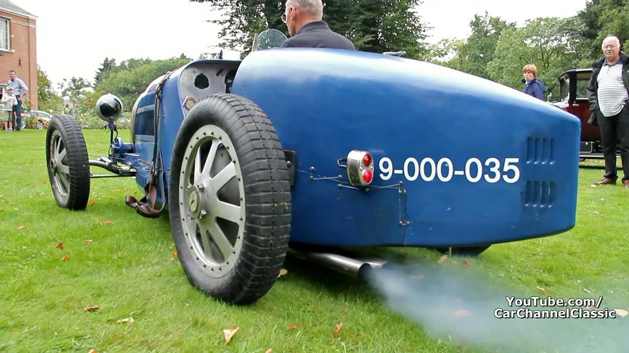 Bugatti Type 35 B - Very loud start up!! 1 of 45 ever build!! 1080p HD