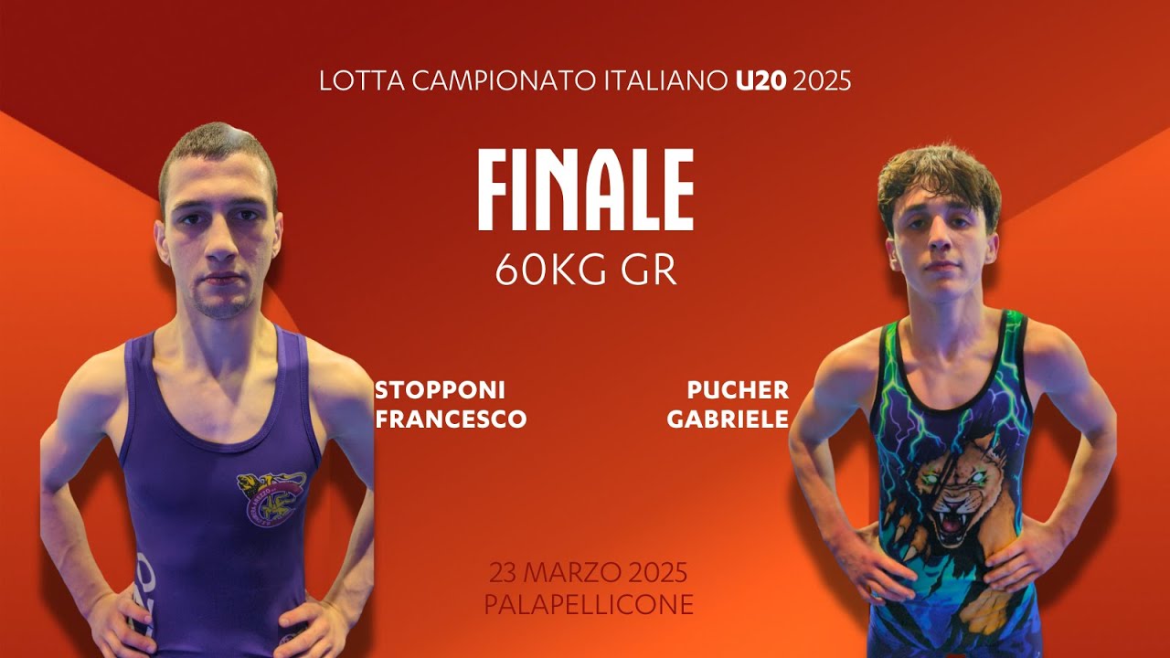 🤼‍♂️ Lotta U20 👉 Stopponi Francesco vs Pucher Gabriele 🏆 finale 60kg GR 2025