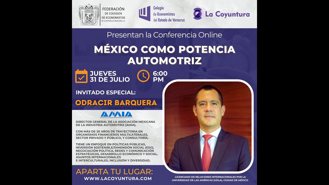 Federación de Colegios de Economistas de la República Mexicana A.C. Evento del 31 de julio de 2025.