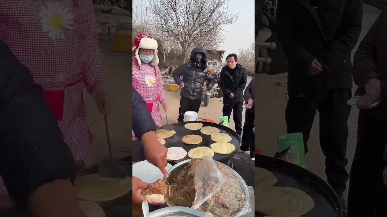 Set up a stall and sell 1,000 scallion pancakes every day!