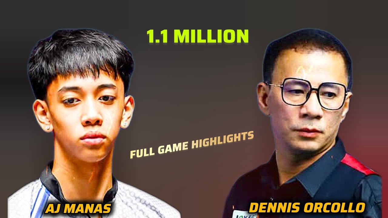 Aj Manas 🆚 Dennis Orcollo || Full Game Highlights 9ball parehas race to 27 Rack your on