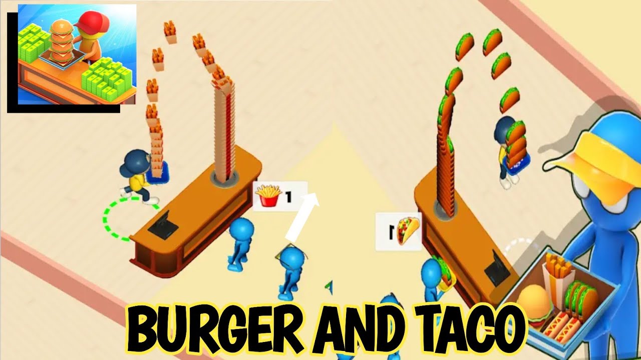 👨‍🍳 BURGER AND TACO CAFE SHOP 🍔 GAMES ANDROID/IOS [GAMEPLAY WALKTROUGH] PART #1