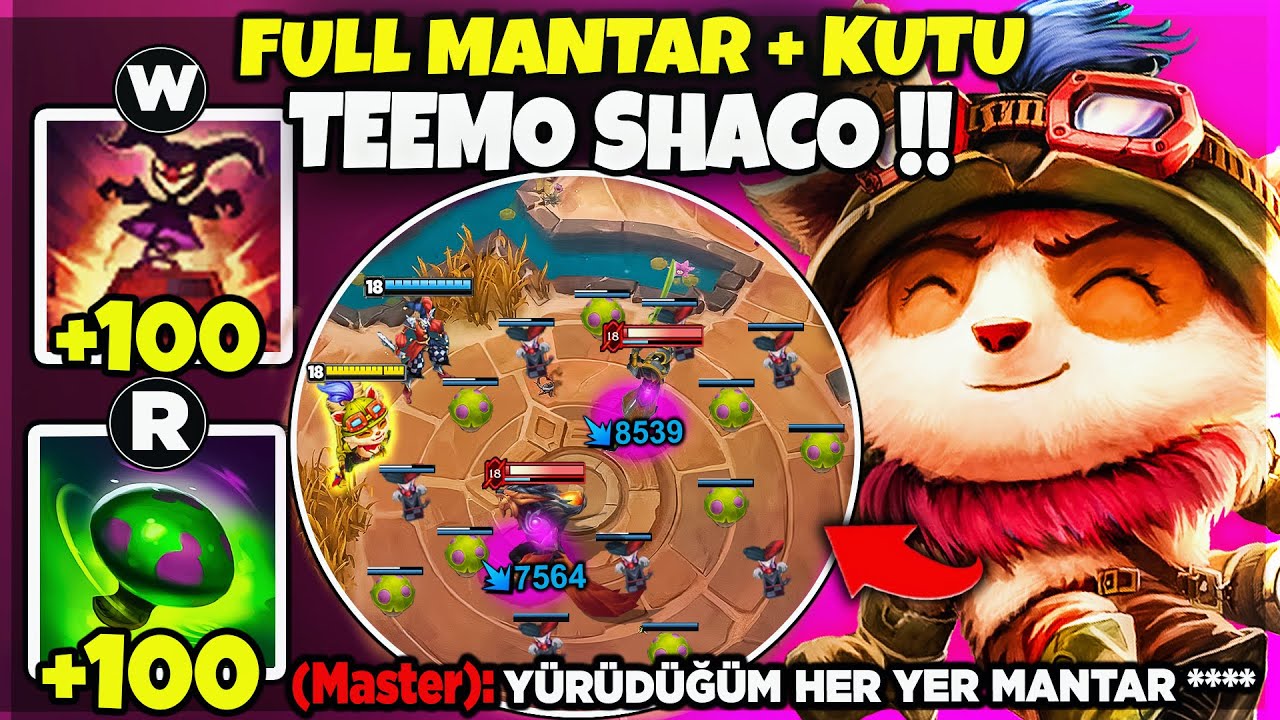 TEEMO SHACO ARENA !! Her Yer Mantar Kutu !! Sövülmedik Yerimiz Kalmadı