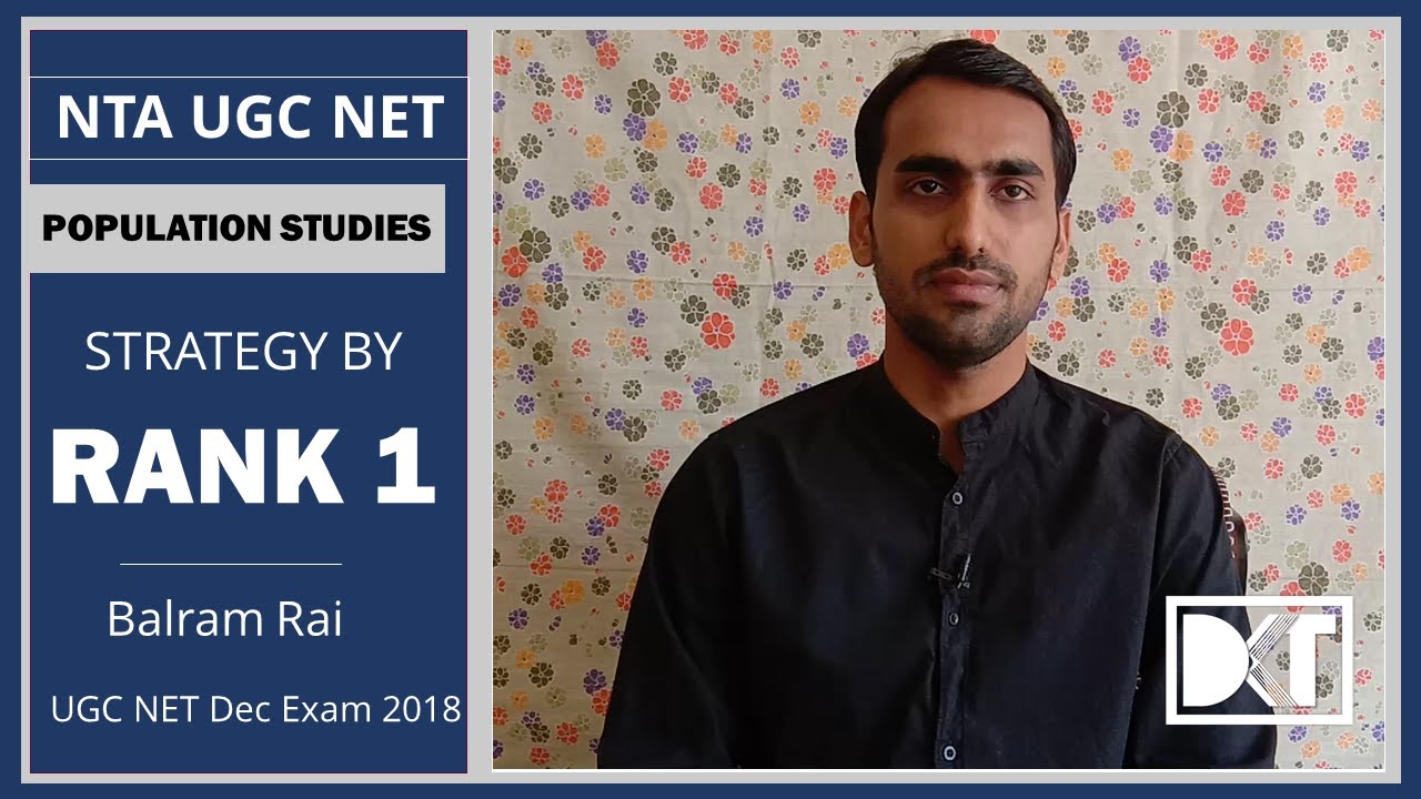 DKT Toppers Stop | NTA UGC NET Exam | Stratregy To Crack NET (Population Studies) | By Rank 1 Balram