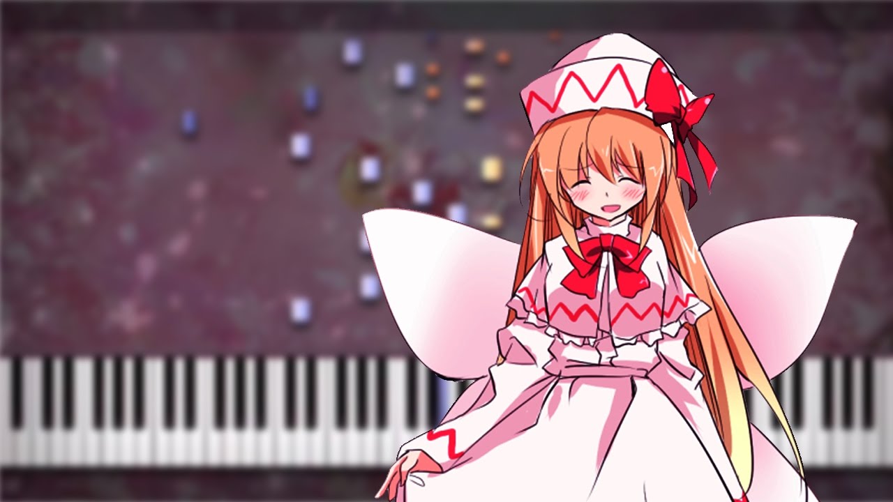 [Piano Solo] Touhou 16 - Swimming in a Cherry Blossom-Colored Sea | Synthesia Tutorial | Arrangement