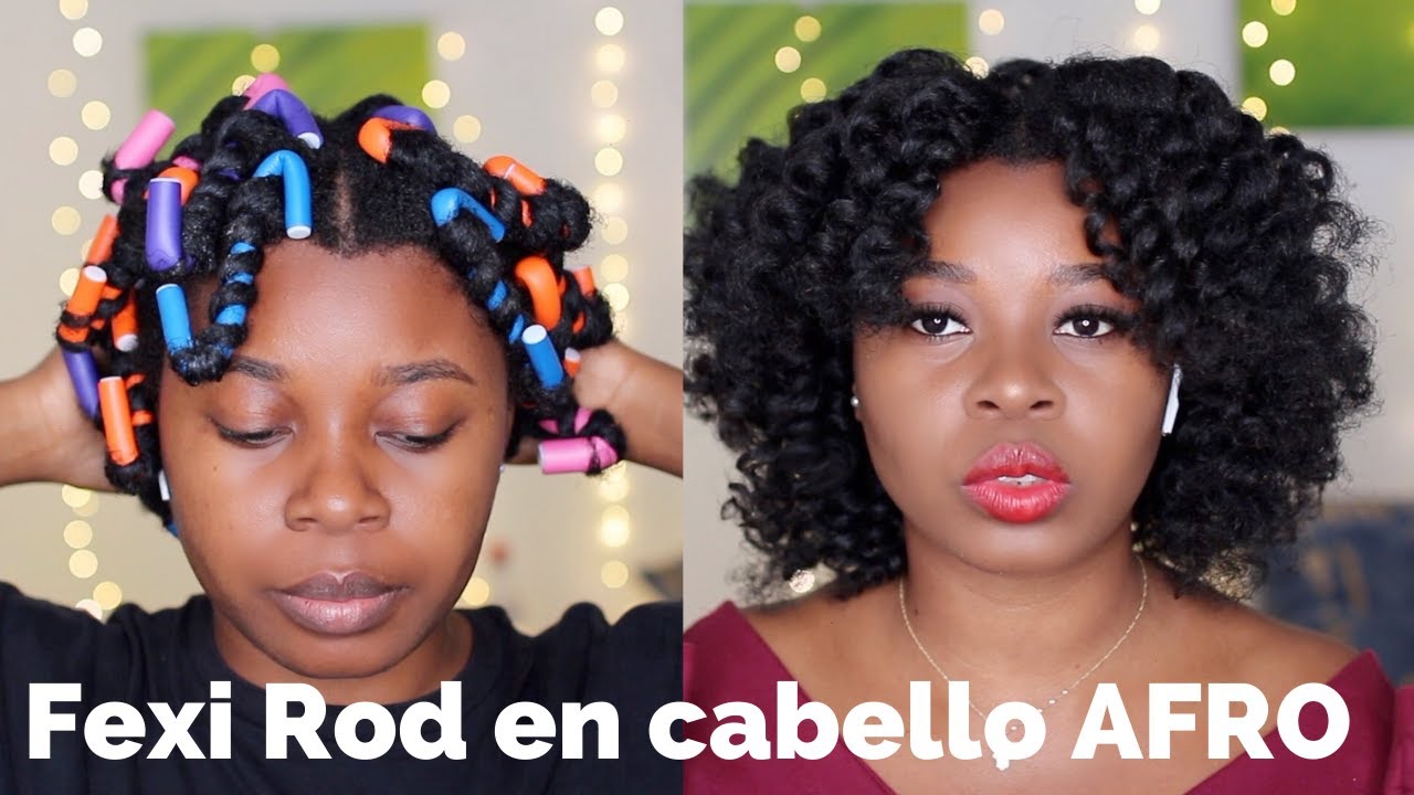 DEFINICION DEL CABELLO AFRO 4C CON FLEXI RODS || Definición de cabello afro 4C || RIHANEL