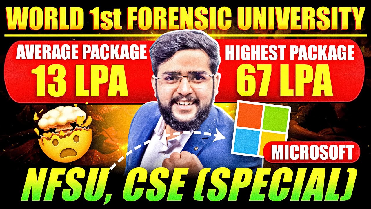 NFSU Gandhinagar B.Tech CSE (Cyber Security) 2025🔥 | Fees, Placements, Cutoff, Courses | Full Review