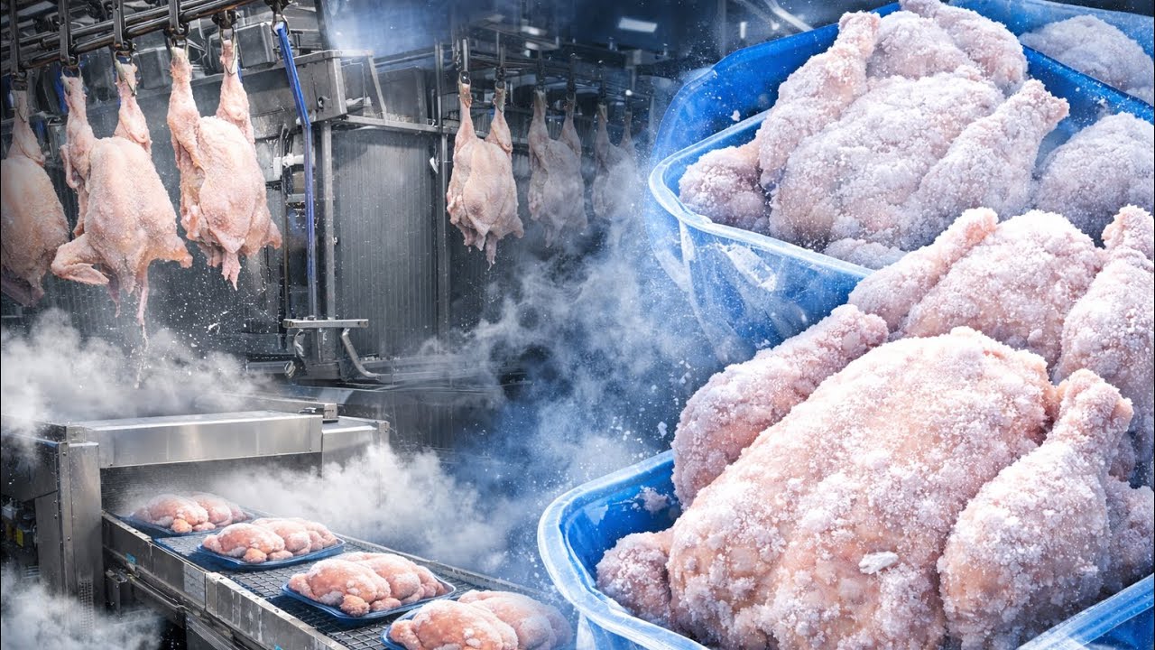 How Frozen Chickens Are Made in Modern Factories | Full Industrial Process