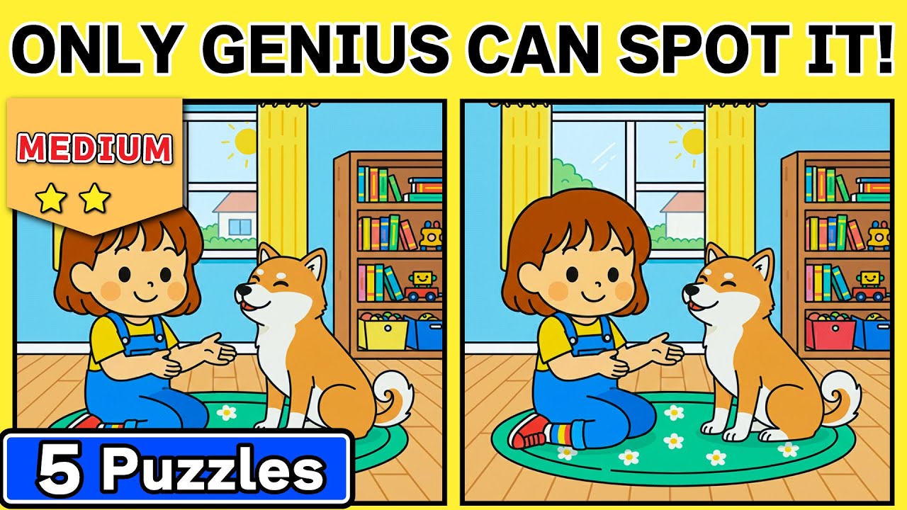 【MEDIUM】Calm Game, Sneaky Differences — Full 5-Puzzle Session #165