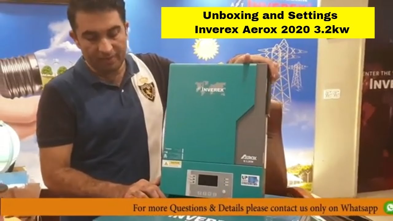 Unboxing and Settings of INVEREX AEROX 2020  3.2KW  SOLAR INVERTER