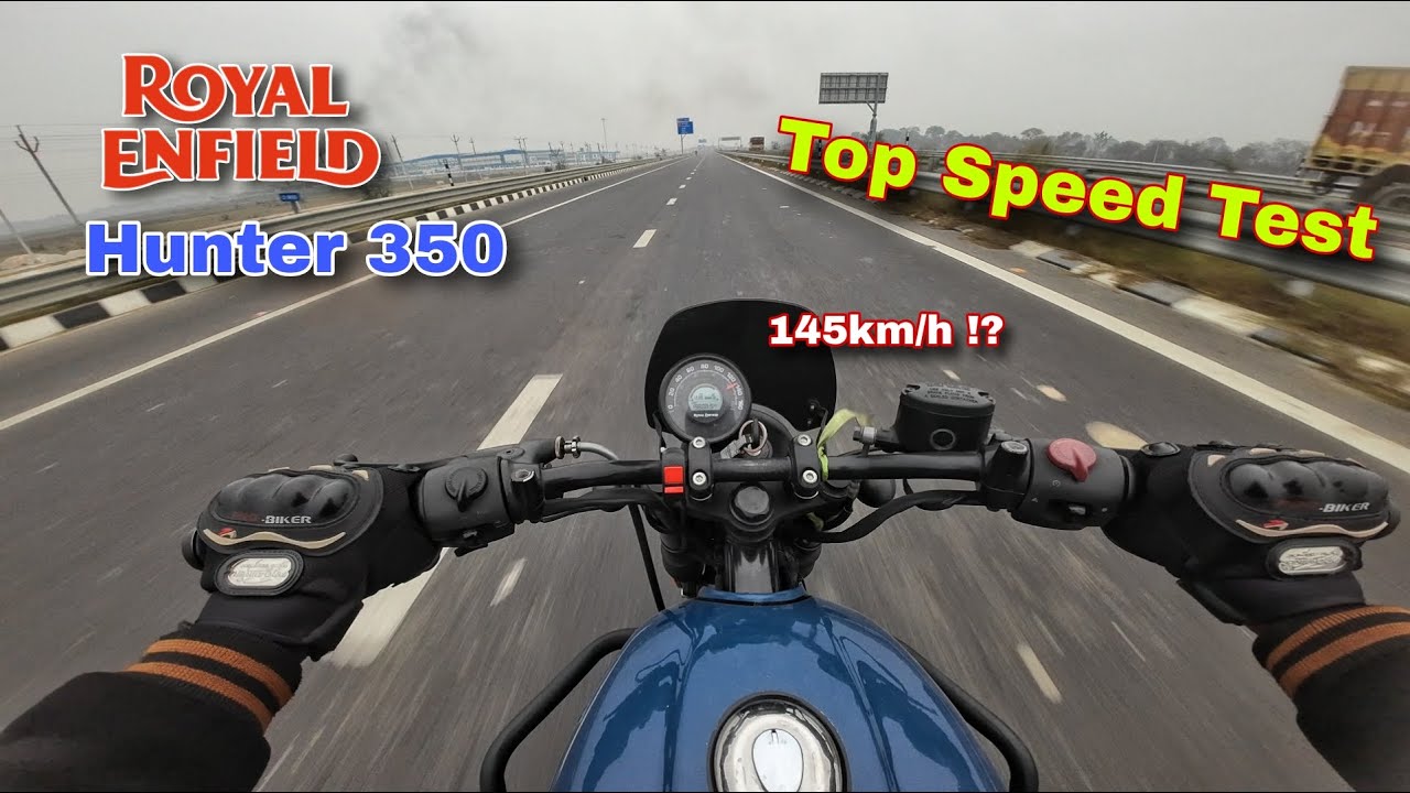 Royal Enfield Hunter 350 - Top Speed Test | 1st Gear to 5th All Gear Top Speed🚀