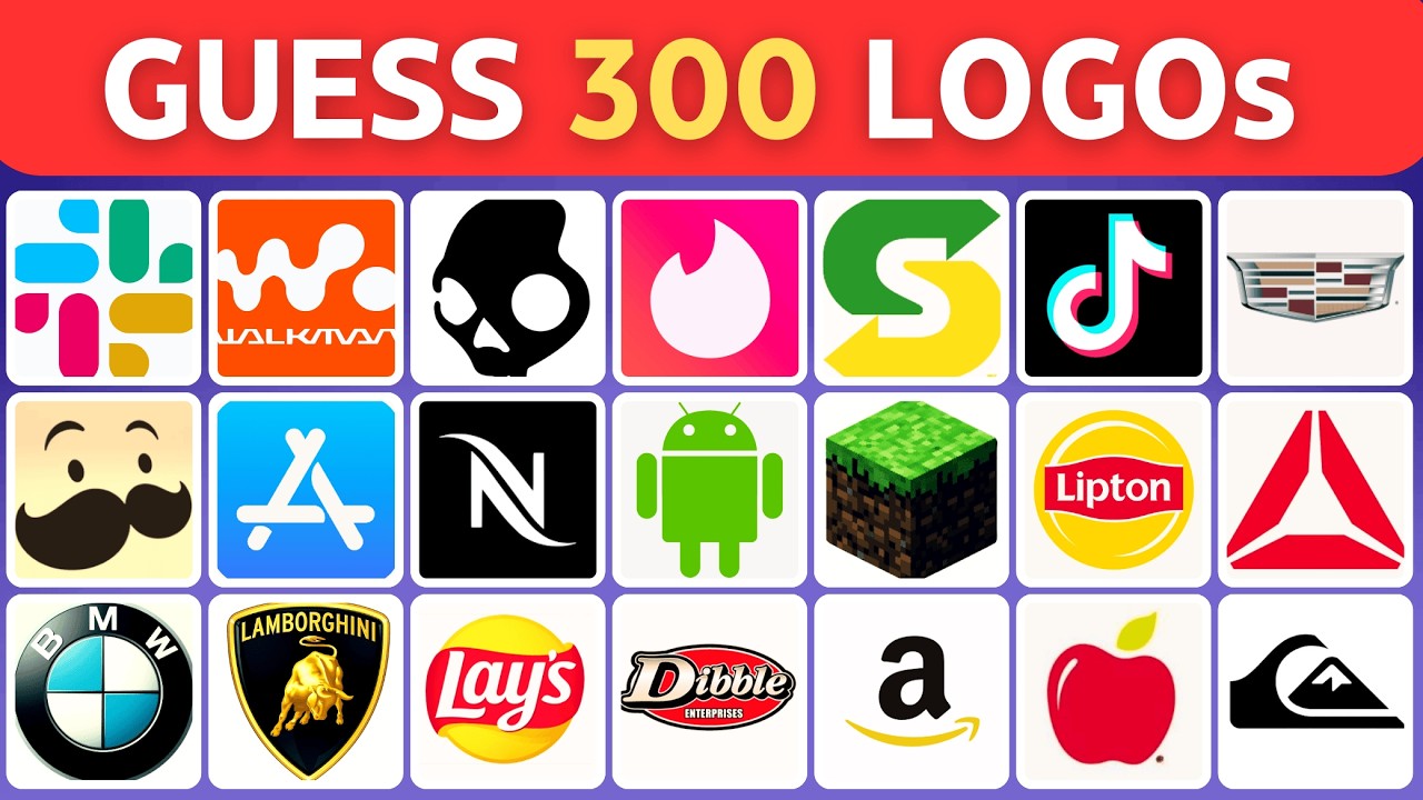Guess the Logo in 3 Seconds | 300 New Famous Logos | Logo Quiz 2025