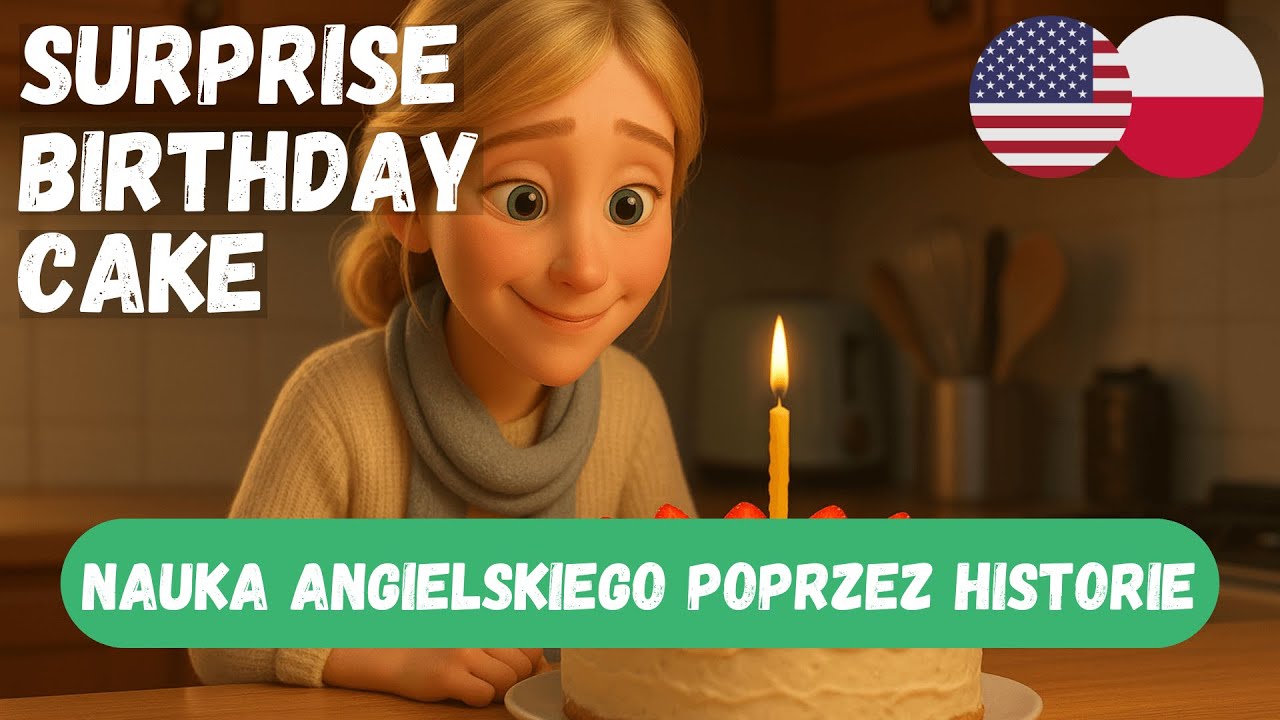 Nauka angielskiego ze słuchu z prostą historią (Surprise Birthday Cake)
