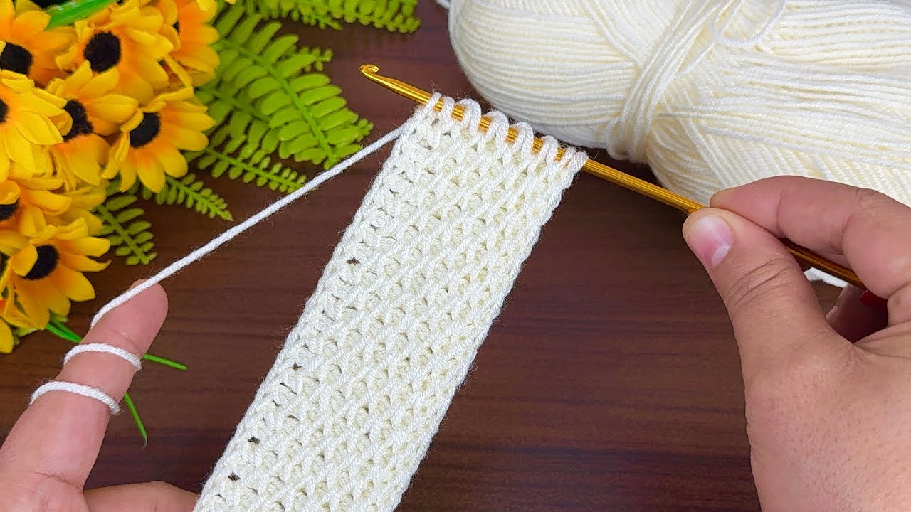 kolay ve güzel tunus işi saç bandı veya çanta askısı 